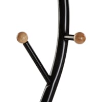 VERSA Sisak Appendiabiti Da Terra Minimalista - Metallo E Bambù, Bianco E Marrone, 9 Ganci