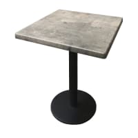 Table Haute, Table de Bar Carrée, Cadre en Acier, 60 x 60 x 92 cm, Montage Facile, Ébène Noir et Noir | Leroy Merlin