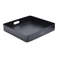 Wohnzimmer Tablett-Tische in Gold Hammerschlag Alu mit Metall Schwarz