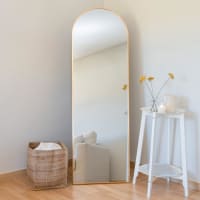 HOMCOM Miroir Mural Rectangulaire 70x40cm - Miroir Blanc Verre 5mm Salon Chambre Salle De Bain