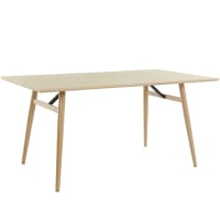 Mesa de comedor para 6 personas en efecto roble nature |160-Harris