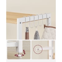 Estantería de cocina de 35 x 80 x 95 cm de color nogal y blanco-Bonita cropped-2