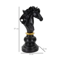 Poco Cavallo Nero Di Scacchi Illustrazione Vettoriale - Illustrazione
