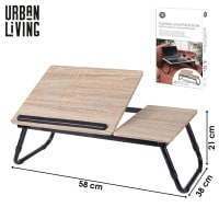 Neetto - Table de lit pour Ordinateur Portable réglable en Hauteur - avec Pieds Pliables - Plateau de Petit-déjeuner pour Manger - Support pour Ordinateur Portable pour Lire, écrire sur Le lit