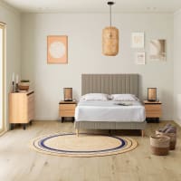 Base tapizada 90x190 cm color beige Eris | Maisons du Monde