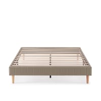 Base tapizada 90x190 cm color beige Eris | Maisons du Monde