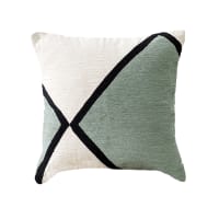 TODAY Cuscino Quadrato 60x60 Cm Con Federa Sfoderabile - Colore Diabolo Menta - 100% Cotone Tinto