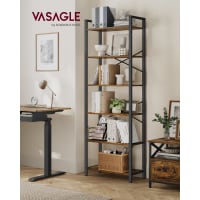5five Étagère 5 Niveaux Bivoak 180x60cm Effet Bois - Rangement Robuste