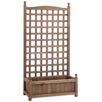 2 Supporti In Legno A 3 Ripiani Per Piante: Fioriere Da Giardino E Balcone