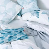 Copripiumino ETHERE Haku Blue 100% Cotone 200 Fili - 260x240 Per Letto Matrimoniale 180 Cm