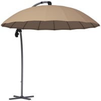 Uniprodo UNI UMBRELLA SQ250DG N Ombrellone da giardino decentrato, Protezione UV 50+, Ombrellone da Esterno da Balcone, Inclinabile con meccanismo a manovella, Grigio scuro, Quadrato 250 x 250 cm