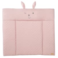 Tissu matelassé imprimé lapin des champs moutarde