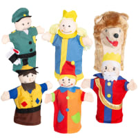 Lot De 3 Marionnettes à Main Goki – Girafe, Éléphant, Lion – Peluches Lavables – 26 Cm De Hauteur