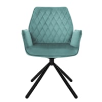 AC Design Furniture Kerstin Silla De Comedor Tallada, Al.: 81,5 × An.: 57,5 × Prof.: 61,5 Cm, Arena, Tela/Metálico, 1 Pza