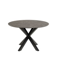Table à manger ronde fixe - IDMARKET - ALIX - Noir - 4 personnes - 80 cm - Maison