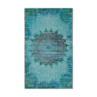 DOUCEUR D'INTERIEUR Tappetino Da Bagno In Microfibra | 45x75 Cm | Multicolore Stampa Casa | Lavabile 30°