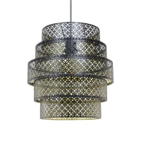 Suspension métal ajouré noir et or diam.45 Osman | Maisons du Monde