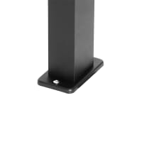 Lampada da esterno Hongkong Frost, lampada da terra in stile antico, fusione di alluminio in nero opaco con vetri, lampada da sentiero 120cm, lampada da giardino retro, E27, IP44, senza lampadina/e