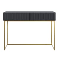 Coiffeuse suspendue avec tiroirs noir 110 cm Evo | Maisons du Monde