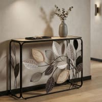 Multucolor Console Console en métal et miroir multicolore 110x38,5x81 cm City | Maisons du ...