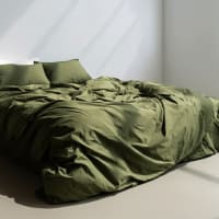 Copripiumino matrimoniale 240x220 cm in cotone verde scuro - Bellini