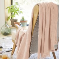 DESMOND Plaid Mauve , Beige 130x 170 Cm