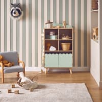 Sweeek Bibliothèque Enfant Rose Mignonne – 2 Portes 4 Étagères, Design Ludique Et Anti-Basculement Pour Chambre Bébé Ou Petit Enfant