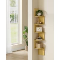 Etagere Angle Murale, en Bois, Étagère d'angle, Rangement à
