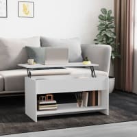Tavolino HOMCOM Con Piedistallo E Piano In Vetro Temperato - Design Contemporaneo Bianco - Mobiletto Da Divano Multifunzione