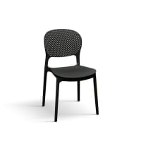 Sedie da giardino pieghevoli 4 pezzi in alluminio e Textilene nero