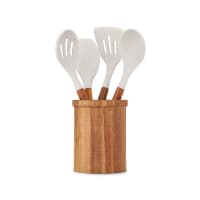 Louche en silicone et manche en bois, eliott naturel-taupe Menastyl