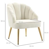 HOMCOM Set Di 2 Sedie Imbottite Effetto Velluto Con Struttura In Metallo Oro – Grigio, Per Sala Da Pranzo, Salotto O Ufficio - 3