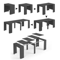 Plateau De Table Carré Cardiff Aluminium Noir 70 Cm - Compatible Pied Klipo - Robuste Et Élégant