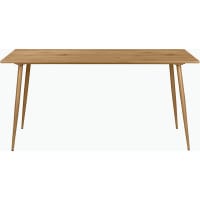 Mesa de comedor para 8 personas en efecto de madera marrón |160-Monza cropped-2
