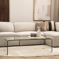 Table basse rectangulaire 120x60x43 cm en verre - GLASS | Maison et Styles Table basse rectangulaire 120x60x43 cm en verre - GLASS | Maison et Styles