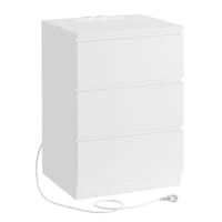 HOMCOM Commode à 5 Tiroirs Blanche - Meuble De Rangement Avec Poignées Rétro Et Glissières Métalliques, 79x39.5x80.5 Cm