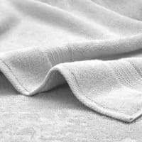 Lot De 10 Serviettes Invités 100% Coton 30x50cm - Blanc - Douces Et Absorbantes