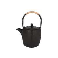 Service à thé 2 pièces comprenant une grande théière japonaise en fonte noire avec
