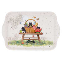 KIUB Mini Plateau avec des animaux - motif Cheval - mélamine de qualité - Taille Mini 14*21 CM KIUB Mini Plateau avec des animaux - motif Cheval - mélamine de qualité - Taille Mini 14*21 CM