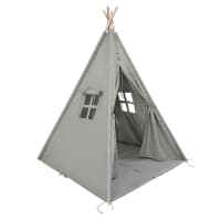 COSTWAY Tenda da Gioco per Bambini in Legno con Tappetino, 6 in 1