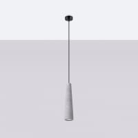Plafonnier, gris, design béton, 4 spots, 23 cm x 23 cm