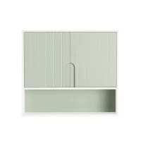Armario de pared para baño verde 60 x 15 x 54 cm