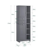 Armadio Da Bagno Alto Con 3 Cassetti, 2 Ripiani Aperti Design Pratico E Elegante Bianco 30 X 30 X 142 4 Cm 97984455