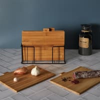 Plateau Bois Les Plaisirs Du Chef - Set De Planches à Découper En Plateau Bois Les Plaisirs Du Chef - Set De Planches à Découper En