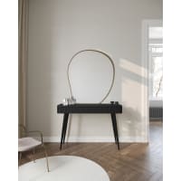Coiffeuse suspendue avec tiroirs noir 110 cm Evo | Maisons du Monde