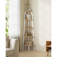 Étagère D'angle Moderne En Bois - 5 Niveaux, Design Minimaliste Pour Livres Et Déco Salon/bureau - 7