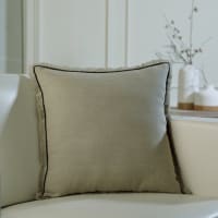 Cuscino per sedia DUO con velcro Lino Ecru 38x38x4 cm