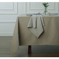 SHINING HOUSE Tovaglia In Lino E Cotone Resistente Per Tavoli Rettangolari Tovaglia Con Ricamo A Traliccio Per La Decorazione Del Tavolo Da Pranzo Della Cucina 140 X 140 Cm Color Caffe 83689227