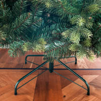 Albero di natale slim pino alto cm 210 artificiale verde stretto sottile verde