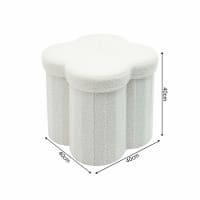 Pouf Panca Contenitore Pieghevole Russo Tessuti - Effetto Velluto Velluto, Grigio Chiaro, Scatola Pieghevole Multiuso